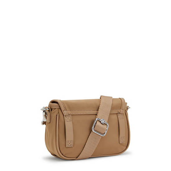 Kipling Inaki Small Crossbody Bag Handbag Soft Almond | CA 1273NW